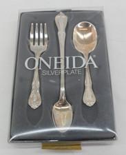 Oneida Harmony Silver Plated Silverware 3 Piece Baby Set "Jacob" JR