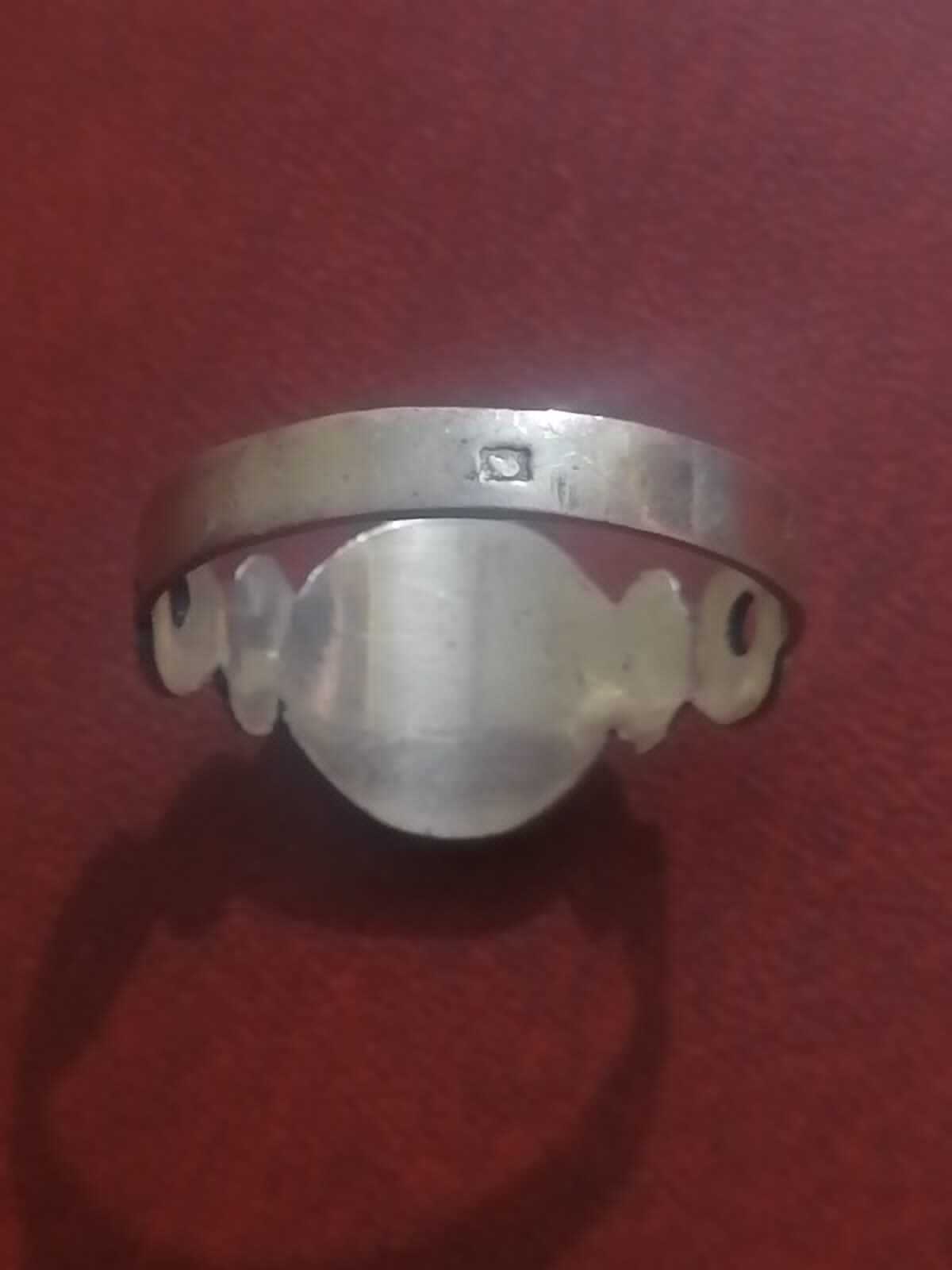 Vtg Moroccan Solid Silver Ring Enameled Multi Lay… - image 8