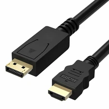 6FT DisplayPort Display Port DP to HDMI Male PC HDTV Audio Cable Adapter 1080p