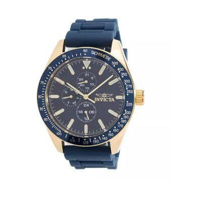 Invicta Men's 38403 Aviator Quartz 3 Hand Blue Dial Watch