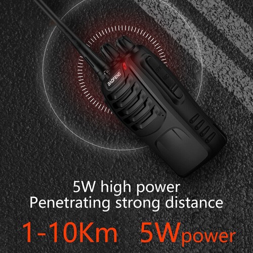 4 x Baofeng Walkie Talkies Long Range Two Way Radio UHF 16CH with Headsets UK - Picture 5 of 12