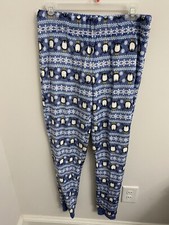 Secret Treasures Women Fleece Pajama Pants Sleepwear Penguins Cozy Soft New