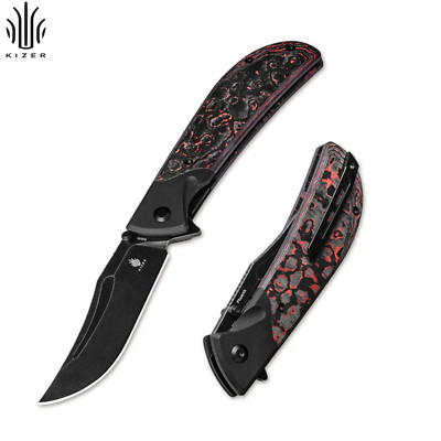 Kizer Phoenix Pocket Knife S35VN Steel Fatcarbon and Aluminium Handle Ki4647A1