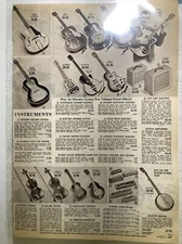 1955 Print Ad MCM Guitars Tube Amps Hawiian Electric Guitar Portable Phono