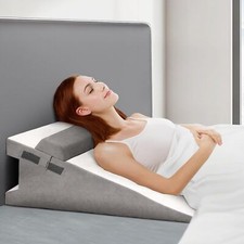 7.5 inches Bed Wedge Pillow with Memory Foam for Sleeping After Gerd Acid Ref...