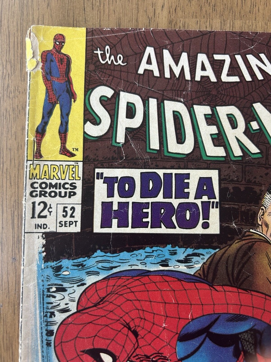 アメコミ Xmen #52 マーベル　1968年 スパイダーマン Disney The Amazing Spider Man # 52 To Die A Hero Marvel Fine+ 1967