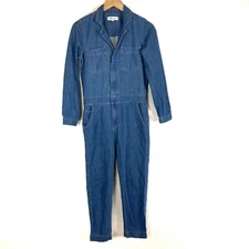 Madewell Denim Coverall Jumpsuit Overall Medium Wash Women’s Sz XS
