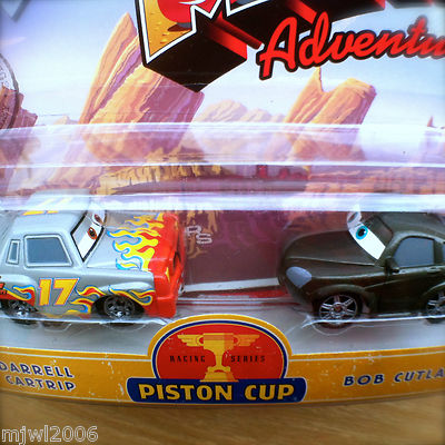 Disney PIXAR Cars MINI ADVENTURES Piston Cup DARRELL CARTRIP & BOB