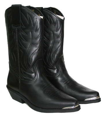 black cowboy boots