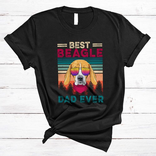 Vintage Retro Best Beagle Dad Ever 
