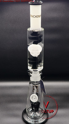 PHOENIX STAR 18'' Skull Freezable Coil Bong 6 Arms Perc Water Pipe AUTHENTIC   