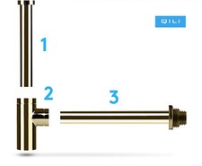 waschbecken design siphon gold edelstahl Küche