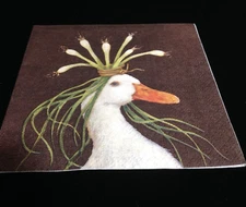 Vicki Sawyer Goose Miranda Single (1) Paper Cocktail Napkin Deoupage