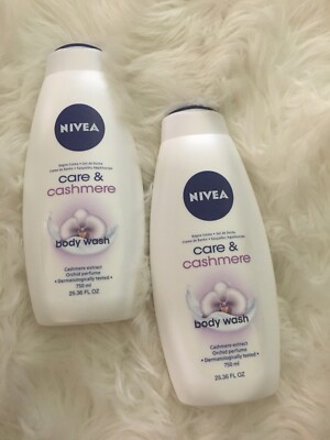 2 NIVEA EXTRA LARGE Care & Cashmere Extract Orchid Body Wash XL 750 ml 25.36 oz