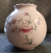 Vintage Lenox Floral Garden Porcelain Ceramic Round Vase Bowl Made In USA