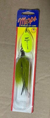 Mepps Musky Killer Yellow BM HC-CH NOS 3/4oz. Chartreuse Bucktail