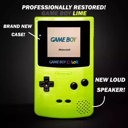 Restored Nintendo Game Boy Color With New Lens and New Shell (Select Color!)