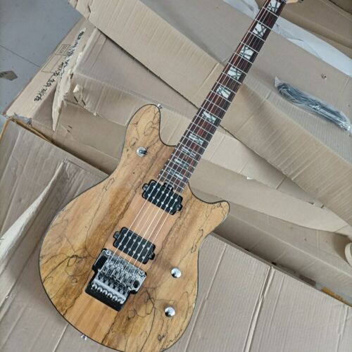 Nature 6 String Electric Guitar with Spalted Maple top Veneer Rosewood Fretboard - Picture 1 of 6