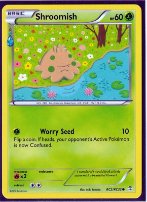 2016 POKEMON SHROOMISH RC2/RC32 GENERATIONS- RADIANT COLLECTION REGULAR-NM/M