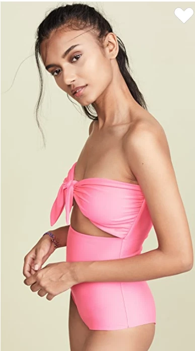 Mikoh Swimwear Lana One Piece Swimsuit in Neon Pink L12629 Size Small - Image 3 of 4