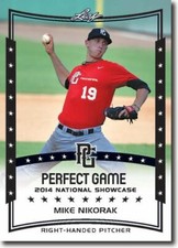 10-Count Lot MIKE NIKORAK 2014 Leaf Perfect Game All-American Rookies 