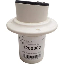 Centek 1200300 White Exhaust Thru Hull with Flapper 2 Inch