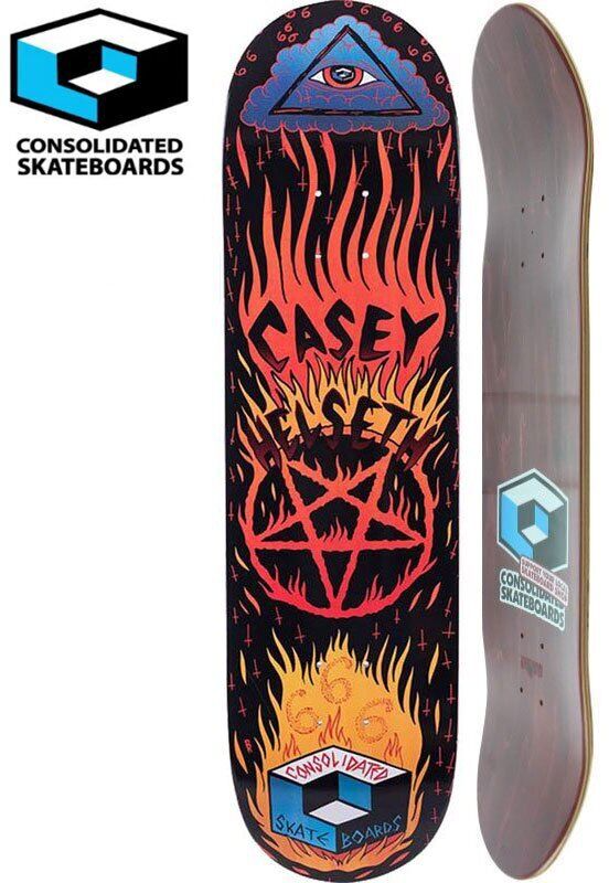 CONSOLIDATED Skateboard Deck HELSETH HELLFIRE 7.625 In New 