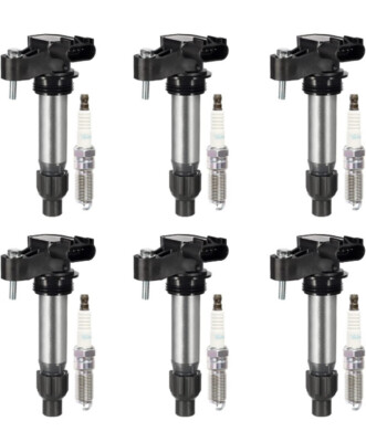 VPlus 6 Pk Coil and Spark Plug Set for GM Chevrolet C1555 for 3.0 3.6 ...