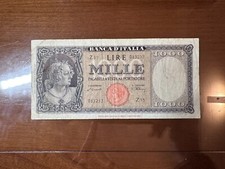 BANCONOTA REPUBBLICA ITALIANA LIRE 1000 ITALIA TESTINA 20 3 1947 RARA BB SABAUDA
