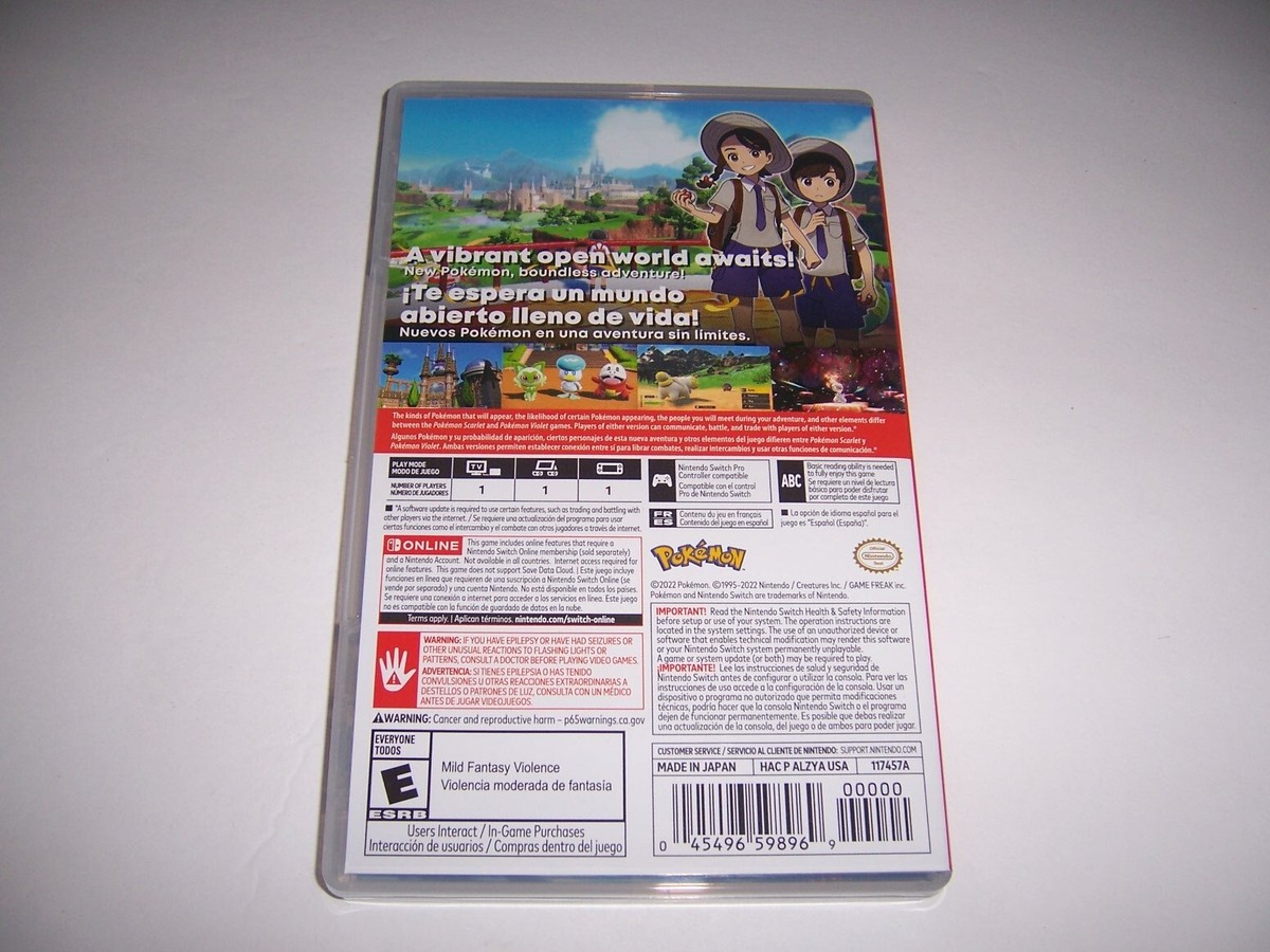 Authentic Replacement Case ONLY - POKEMON VIOLET - Nintendo Switch