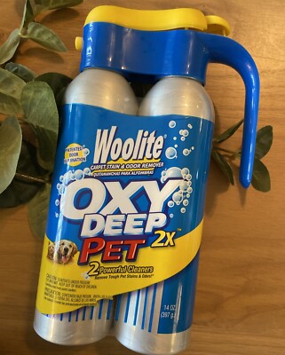 Woolite Oxy Deep 2X Pet 2 Powerful Cleaners Removes Tough Ped Stains & Odor