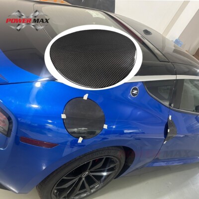 Dry carbon fiber Door Fuel Tank Gas Filler Cap Cover For Nissan Z