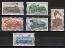 Czechoslovakia 1956 MNH Mi 998-993 Sc 770-775 Locomotives.Trains. ** LUXE ** 03