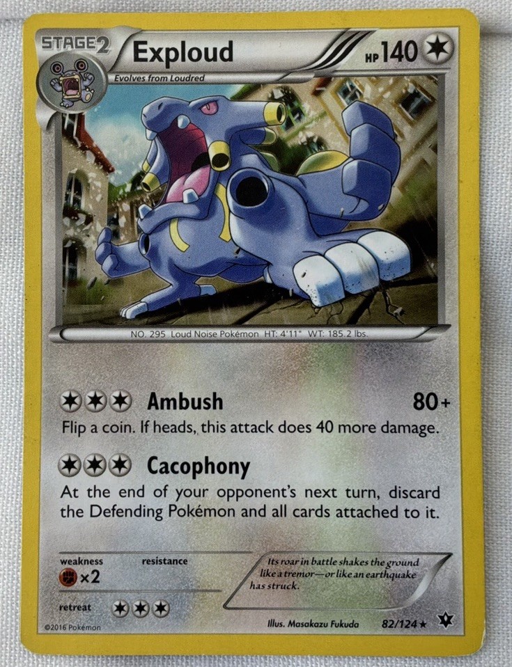 Pokémon TCG Exploud Fates Collide 82/124 Regular Rare, NM!!