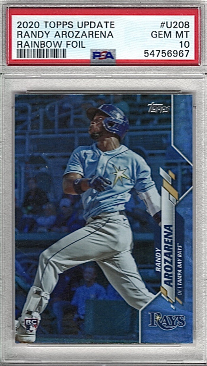 Randy Arozarena 2020 Topps Update Rainbow Foil #U208 PSA 10 GEM MINT