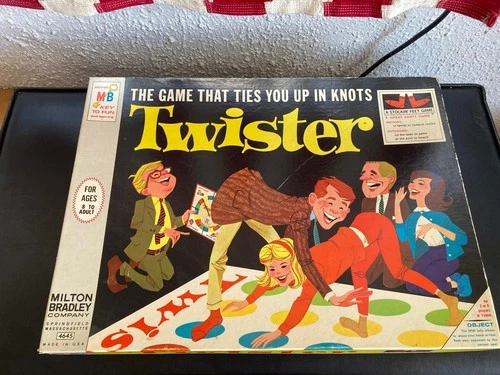 Vintage 1966 TWISTER Board Game Milton Bradley #4645 Complete w/ Original Box