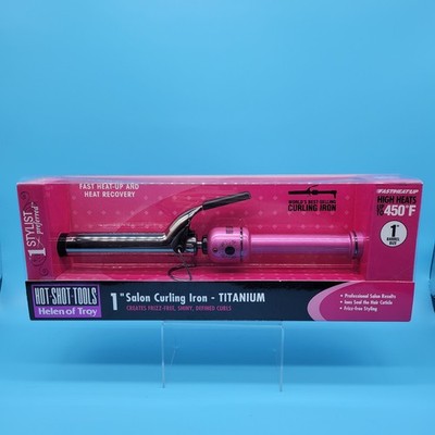 Hot Shot Tools PINK TITANIUM 1'' Salon CURLING IRON Heats Up To 450*~NEW!