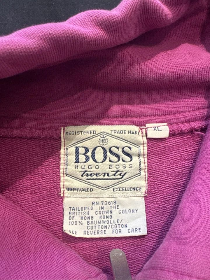 Moletom Hugo Boss XL bordado 1/4 zíper vintage Rocky Balboa - Imagem 3 de 4