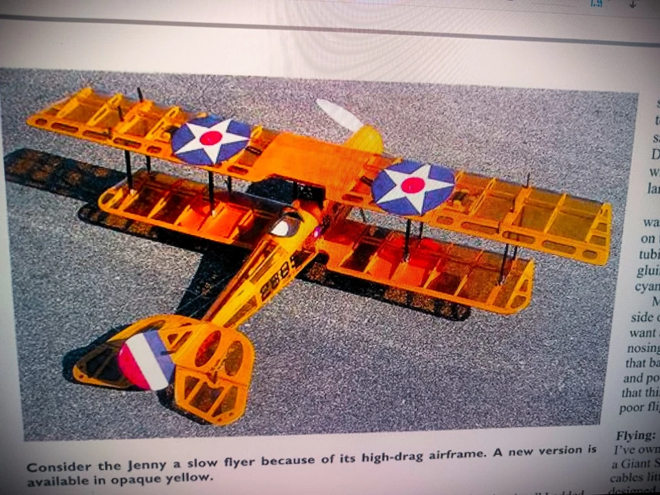 MAXFORD RC " CURTISS JENNEY "  38 IN. ARF, PRISTINE NEW IN ALUM. CASE - Image 4 of 4