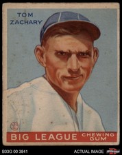 1933 Goudey #91 Tom Zachary Braves 3 - VG