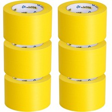 6 Rolls Yellow Painters Tape Bulk 3 inch x 60 Yards, Total 360 Yd, Painters M...