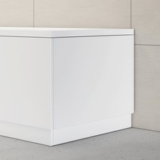 Modern Bathroom MDF Front and End Gloss White Bath Panels & Plinth Various Sizes