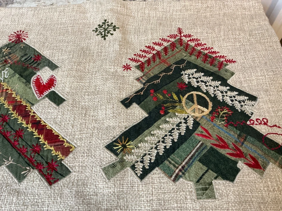 Pottery Barn Dream Patchwork Tree Lumbar Pillow Cover 16x26 NWT-christmas - Image 4 of 4