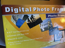 DPF-65 6.5" LCD Digital Photo Frame Black Silver USB SD AV Wall-Mountable Clock