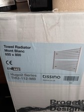 Tissino Towel Rail Radiator 600x800 BNIB White Mont Blanc Brand New In Box