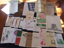 Vintage Restaurant Menu Lot of 36 J23