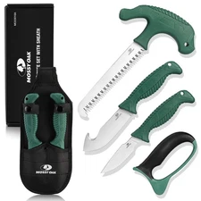 MOSSY OAK 4-Piece Portable Butcher Game Processing Set Perfect Hunting Gifts