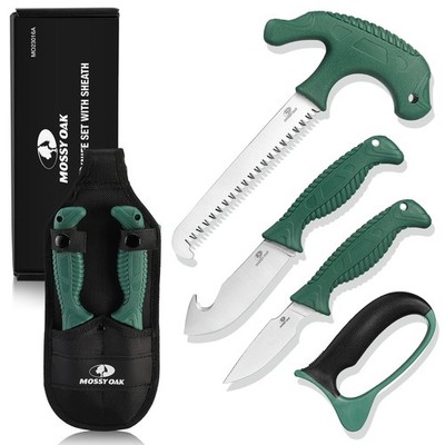 MOSSY OAK 4-Piece Portable Butcher Game Processing Set Perfect Hunting Gifts