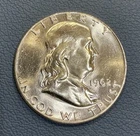 1962 50C Franklin Half Dollar - 90% Silver Half Dollar - Brilliant Uncirculated
