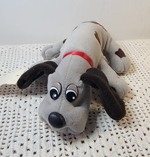 Vintage Pound Puppies Plush Toy Dog Gray With Brown Spots 7" Tonka